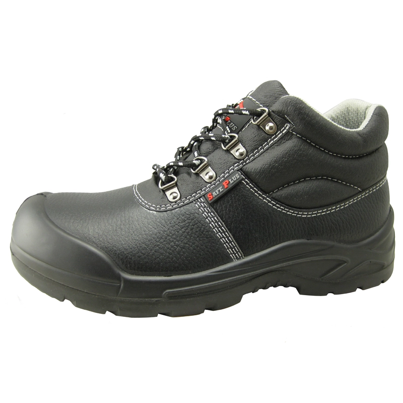 China Buffalo leather mining safety shoes with steel toe and plate manufacturer