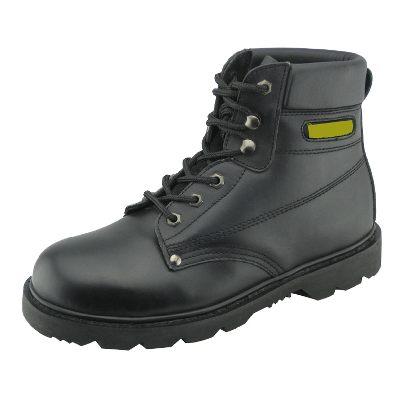 Cina suola di gomma stivali di sicurezza Goodyear in pelle corretto con punta in acciaio produttore