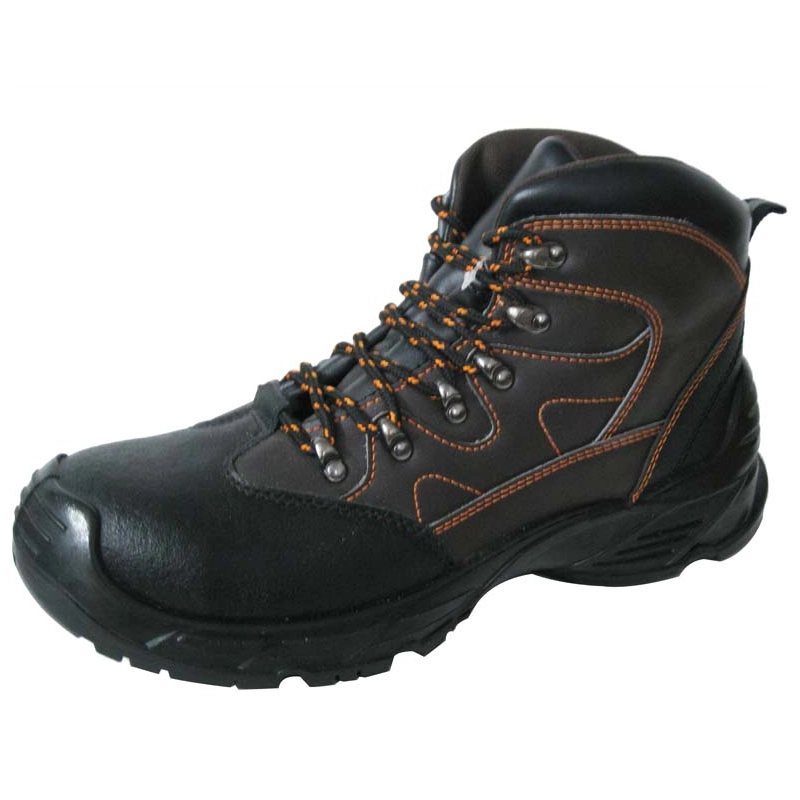 China New mould PU sole genuine leather work shoes manufacturer