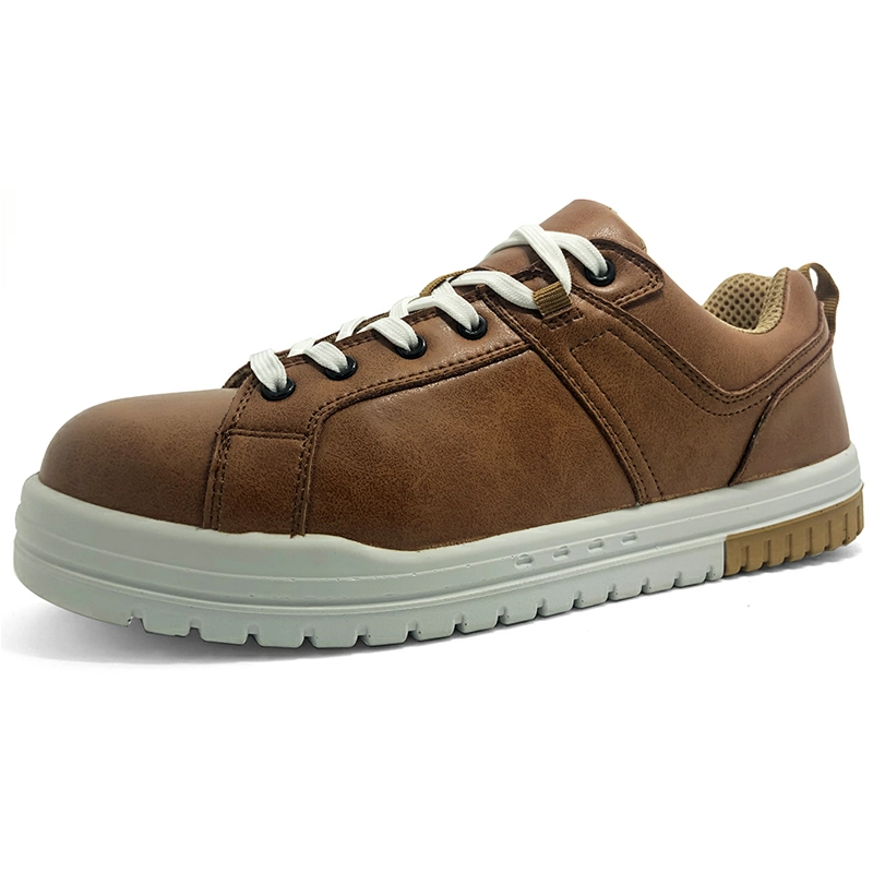 China SMR11 Brown anti slip CE composite toe puncture proof metal free work shoes safety manufacturer