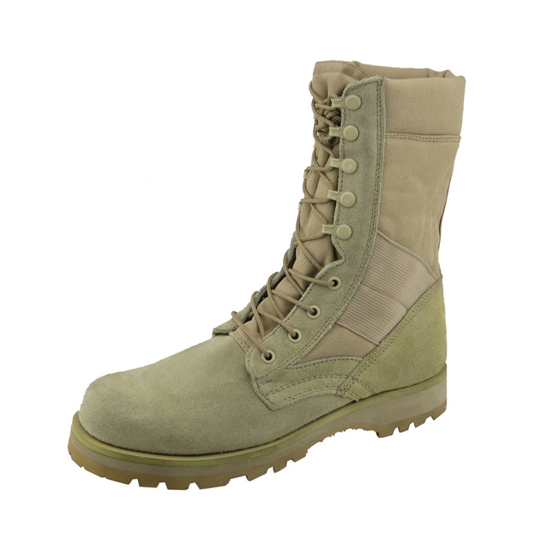 Chine cuir suède et tissu militaire desert boots fabricant