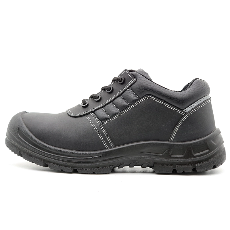 China TM027 Anti slip oil acid resistant steel toe prevent puncture mining safety shoes black manufacturer