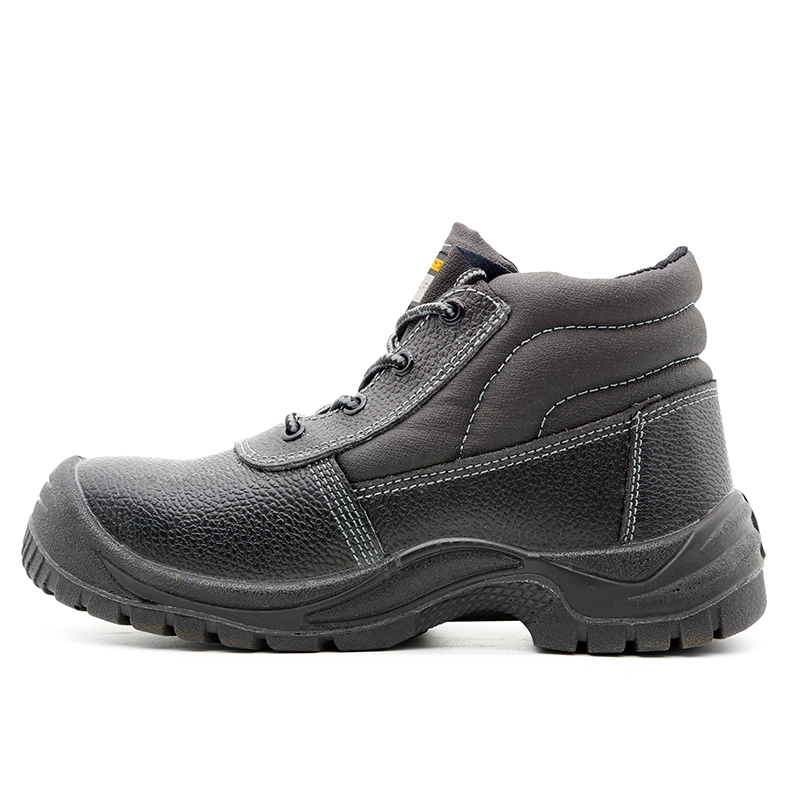 China TM032 Black leather anti slip PU out sole puncutre proof industrial safety shoes steel toe manufacturer
