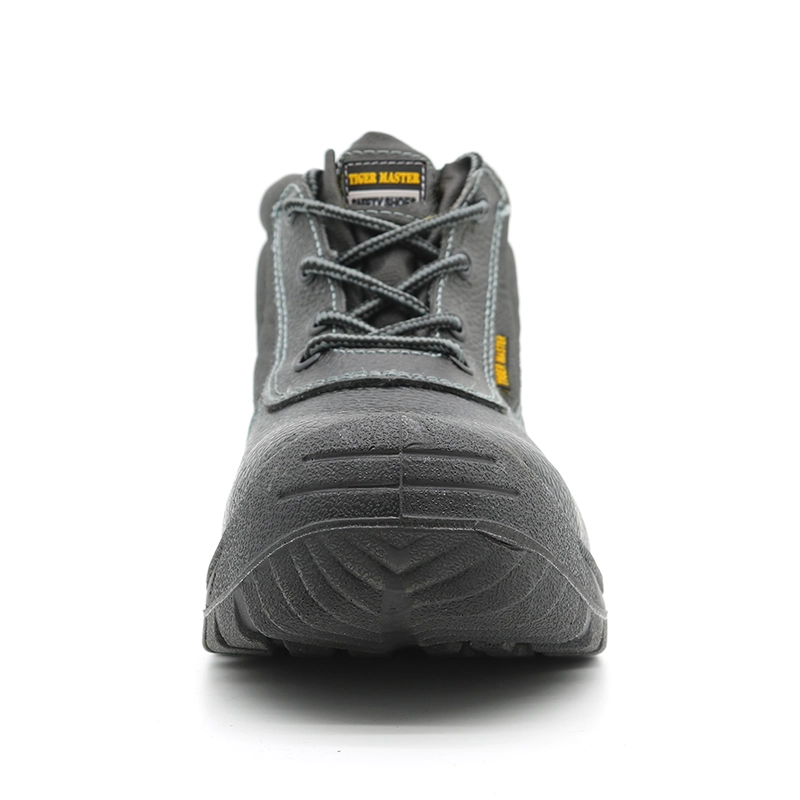 China TM032 Black leather anti slip PU out sole puncutre proof industrial safety shoes steel toe manufacturer