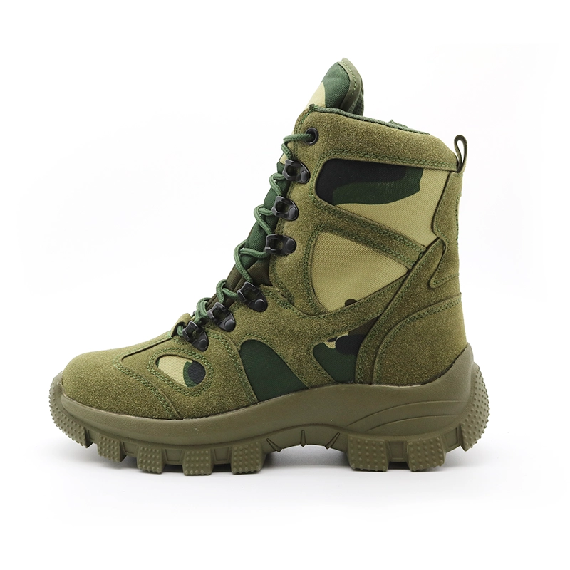 China TM126 Anti slip abrasion resistant rubber sole men's lightweight outdoor army military shoes manufacturer