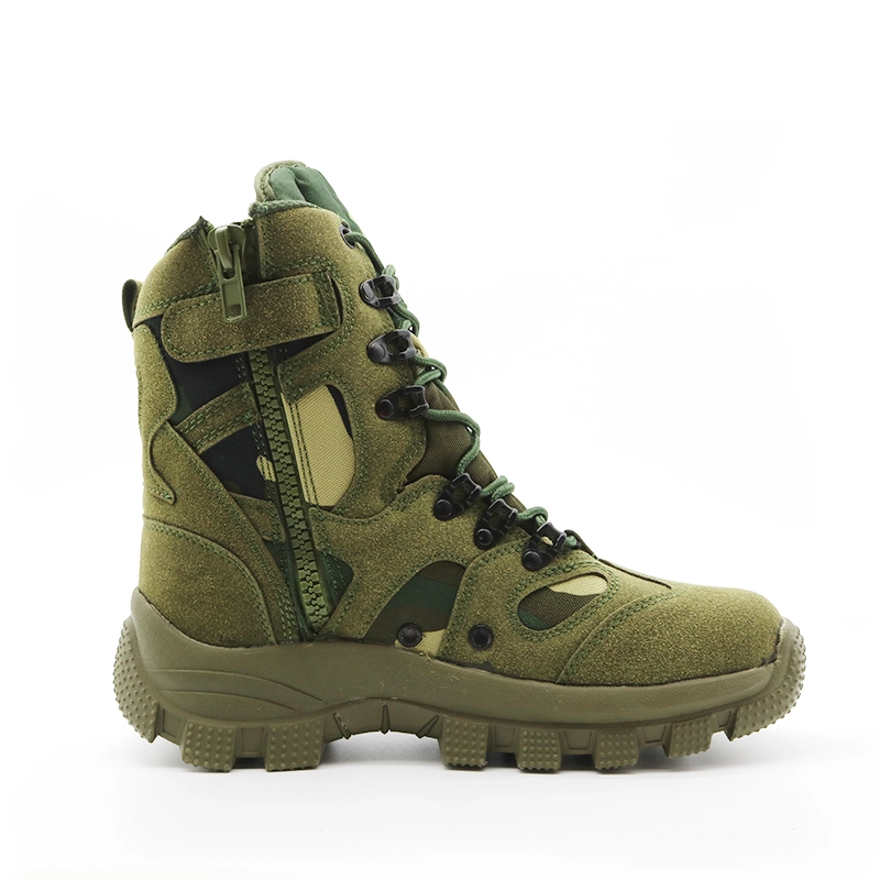 China TM126 Anti slip abrasion resistant rubber sole men's lightweight outdoor army military shoes manufacturer