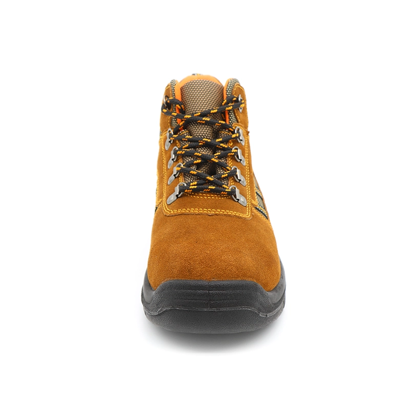 Cina TM207-1 Scarpe antinfortunistiche sportive antiscivolo in pelle scamosciata marrone scuro puntale in acciaio a taglio medio produttore