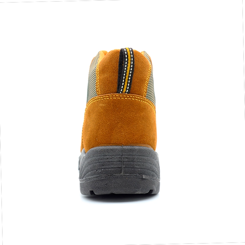 Cina TM207-1 Scarpe antinfortunistiche sportive antiscivolo in pelle scamosciata marrone scuro puntale in acciaio a taglio medio produttore