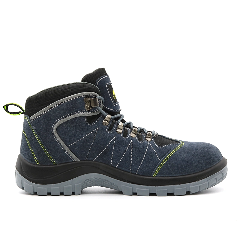 China TM235 Suede leather anti slip pu sole steel toe puncture proof cheap safety shoes manufacturer