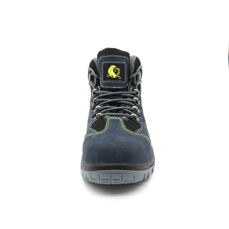 China TM235 Suede leather anti slip pu sole steel toe puncture proof cheap safety shoes manufacturer