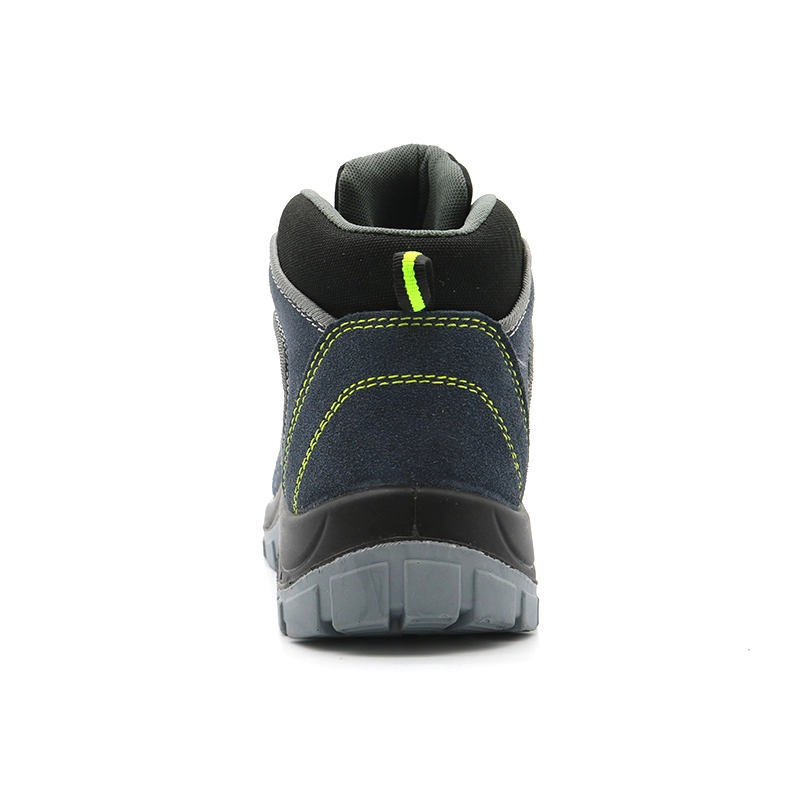 China TM235 Suede leather anti slip pu sole steel toe puncture proof cheap safety shoes manufacturer