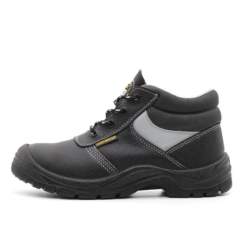 Chine TM034 chaussures de sécurité industrielles en cuir antidérapantes à l'épreuve des acides à l'huile, bout en acier à coupe moyenne fabricant