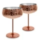 China Etching Patern With Copper Plated Finishing Martini Cocktail Glass manufacturer
