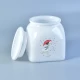 porcelana frascos de vidrio cuadrado hermético con revestimiento exterior blanco fabricante