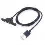 Çin Özelleştirilmiş USB 2.0 Erkek - 5pin Manyetik Şarj Kablosu Pogo Pin Yaylı Konnektör Şarj Kablosu üretici firma