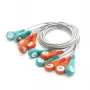 porcelana Cable protegido de los diez del alambre del blindaje de la broche del varón ECG del alambre 4.0MM fabricante