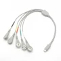 China Graues Micro-USB-5P-auf-4-mm-Buchse-5-in-1-EKG-Snap-USB-Kabel für EMS-Geräte Hersteller