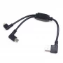 Chine Câble répartiteur USB 2.0 A mâle à double angle, Micro USB 5p, cordon adaptateur de synchronisation de charge et de synchronisation de charge, angle gauche fabricant