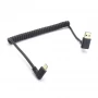 China Links abgewinkeltes 90-Grad-USB-3.0-Typ-A-zu-USB-3.0-Typ-C-Stecker mit Federspirale Hersteller