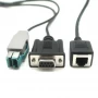 China Custom RJ12 Female zu DB9 Frauen und PowerUSB 12V Kabel - POS Peripheral Cable Factory Hersteller