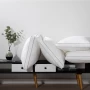 porcelana Proveedor de almohadas de hotel de alto estándar de China súper suave OEM ODM de ácaros de polvo antibacteriano de lujo fabricante