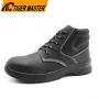 porcelana TM067 Zapatos de seguridad para el trabajo con suela de pu antideslizante de cuero de vaca negro a prueba de pinchazos fabricante