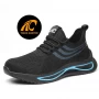 China TM3083 Sapatos de segurança esportivos pretos antifuros com biqueira de aço da moda para homens leves fabricante
