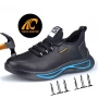 porcelana TM3055 Zapatos de seguridad de moda ligeros antigolpes de cuero de microfibra antideslizantes para hombres fabricante