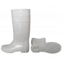 الصين GB03-6 أحذية المطر البلاستيكية اللامعة المقاومة للماء وغير القابلة للانزلاق باللون الأبيض وغير الآمنة للرجال الصانع