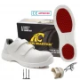 China TM083 Super resistência ao deslizamento anti-esmagamento à prova de perfurações sapatos de segurança de cozinha brancos para homens fabricante
