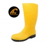 China GB38 Yellow waterproof steel toe anti puncture PVC safety rain gumboots knee high manufacturer