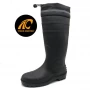 China GB06 Waterproof Anti-slip Non Safety PVC Rain Boots with PU Collar manufacturer
