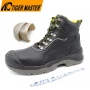China TM021-2 Fiberglass Toe Anti Punctuur Zwart leerveiligheid Laarzen voor mannen fabrikant