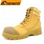 porcelana Botas de seguridad de cuero premium de TM135H para hombres con fibra de vidrio Kevlar a mitad de fabricante
