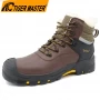 porcelana TM158-2 Fibra de vidrio de cuero marrón Toe Anti Pint Pinting Safety Shoes Invierno fabricante