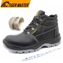 China TM008 EU Fiberglass Toe Puncture-proof Black Leather Safety Boots for Industrial manufacturer