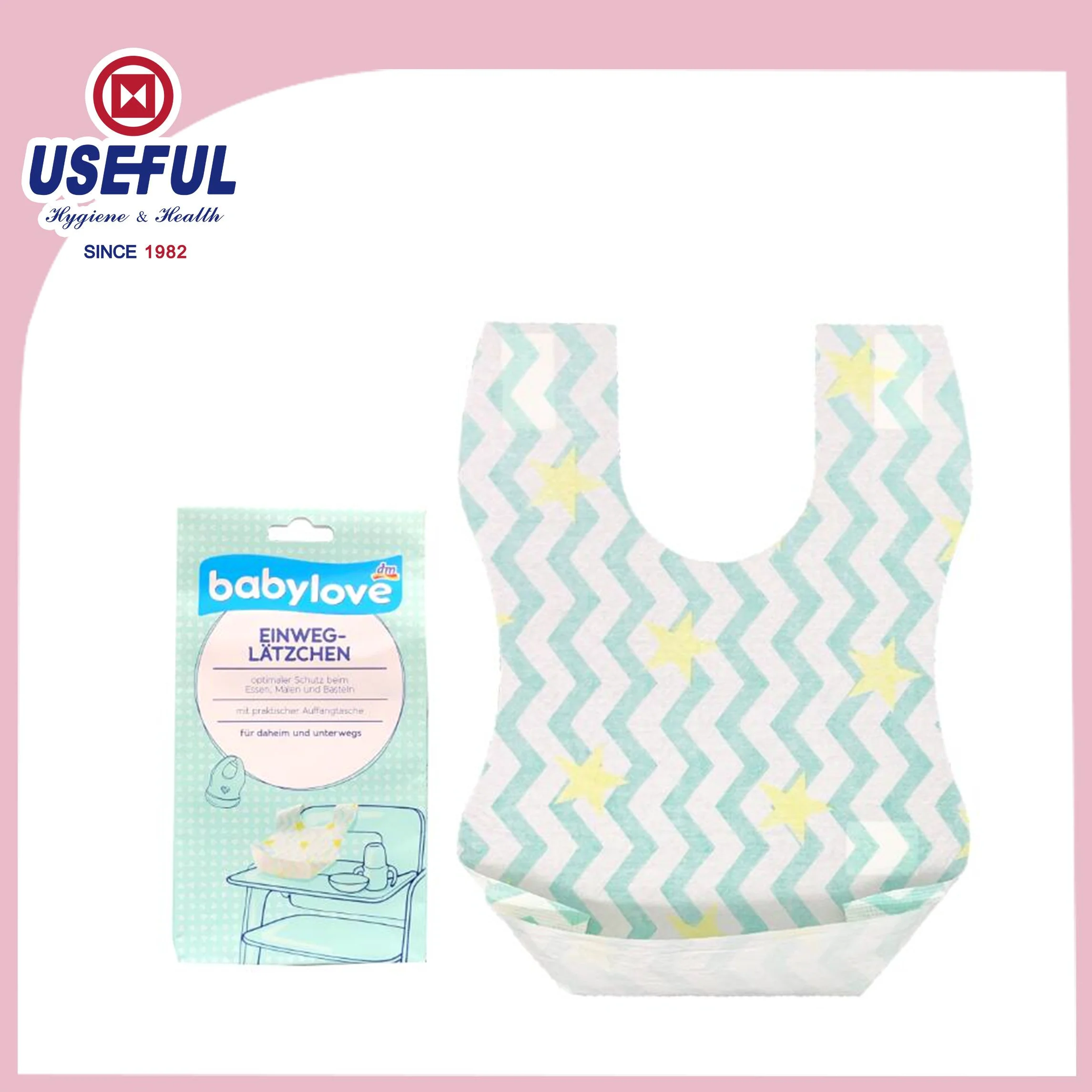 porcelana U-Shape 2 capas babero desechable para publicidad fabricante