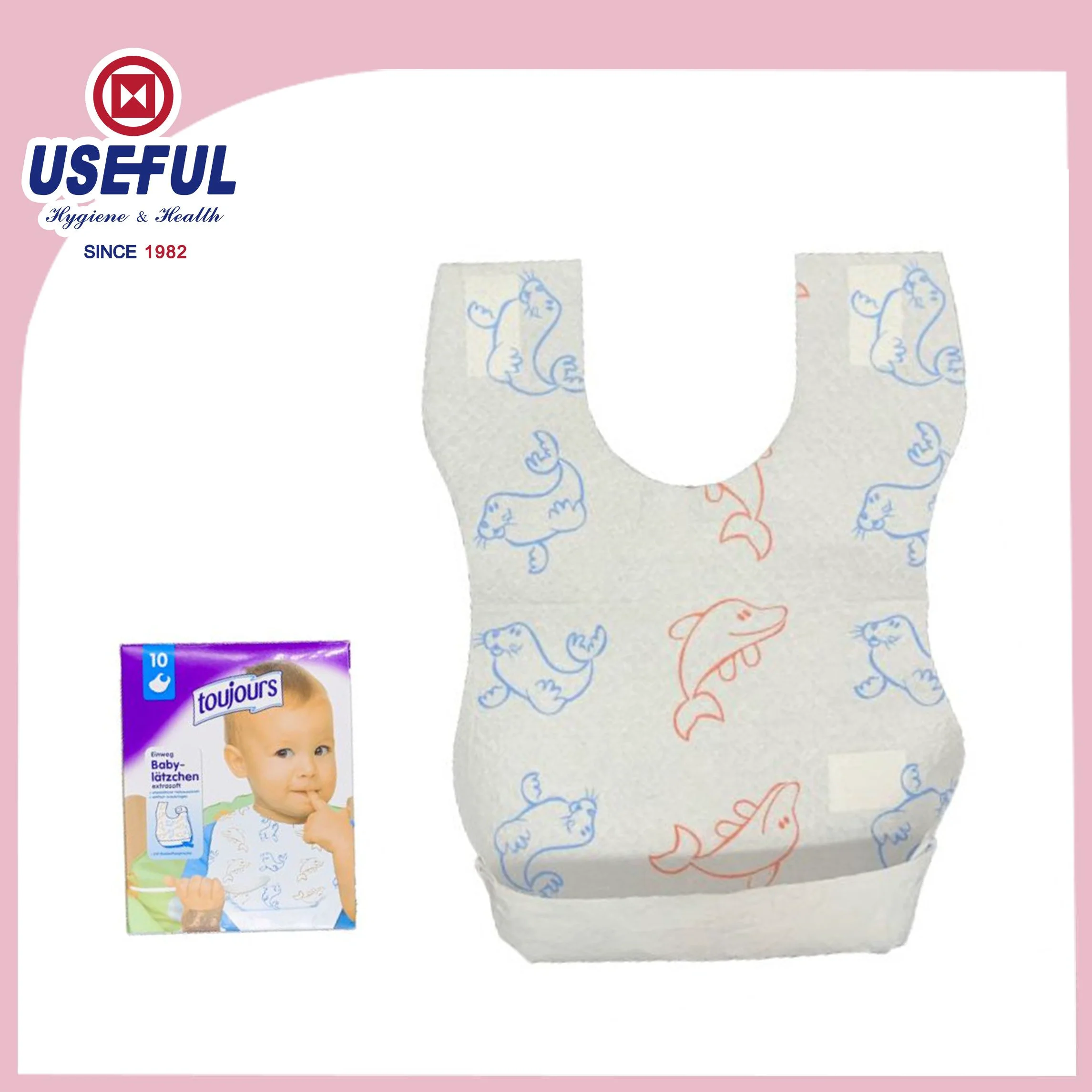 porcelana U-Shape 3 capas babero desechable para publicidad fabricante