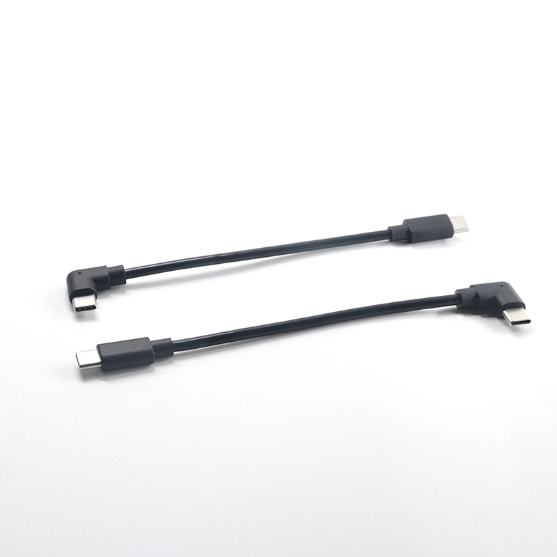 USB-Typ-C-90-Grad-Stecker-zu-Stecker-Verlängerungs-Schnellladekabel