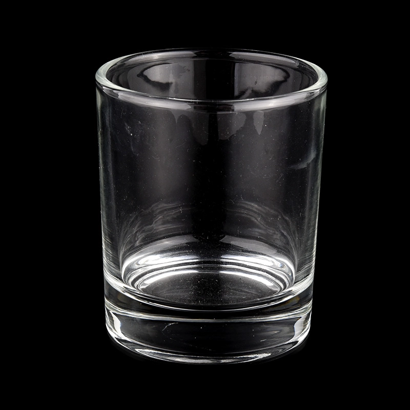 Hot sale 8oz cylinder clear glass candle jar wholesale