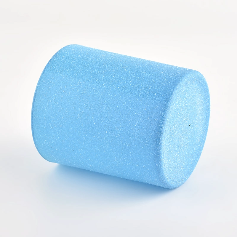 Wholesale Custom Blue Luxury Empty Glass Candle Container