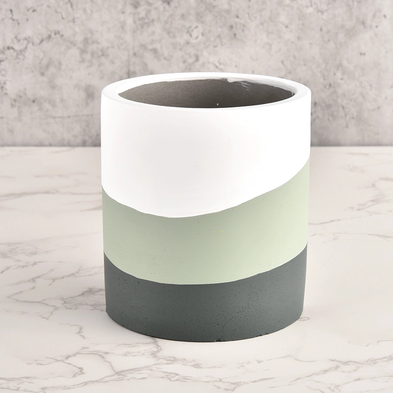 Custom ceramic concrete candle jars for home decor wedding
