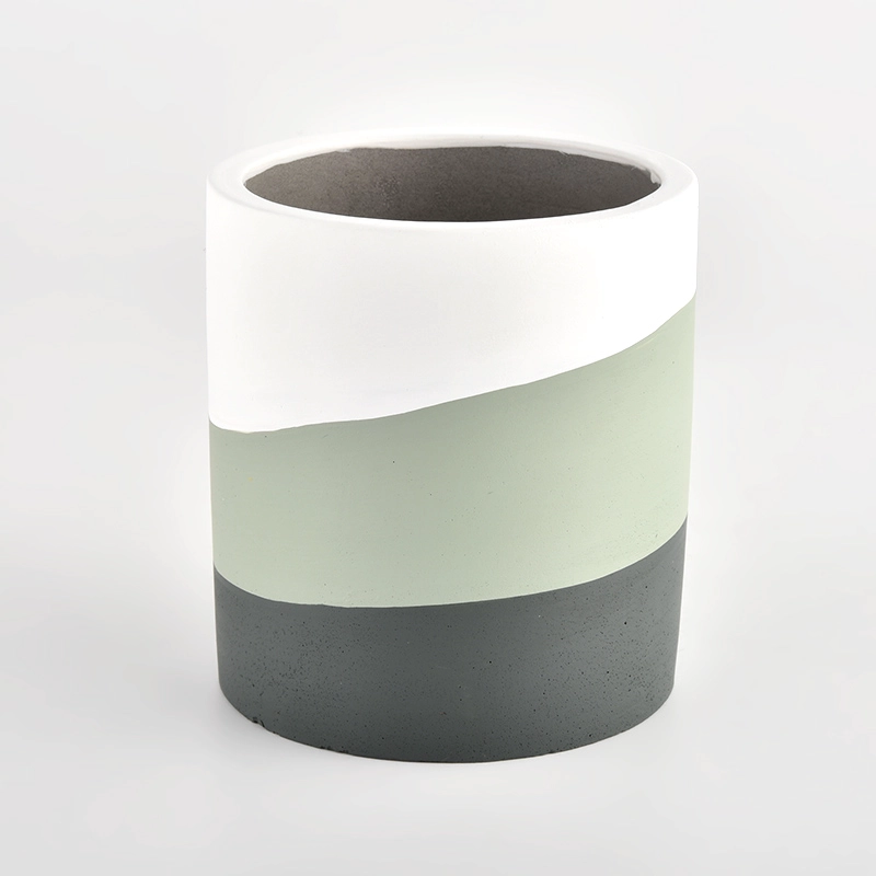 Custom ceramic concrete candle jars for home decor wedding