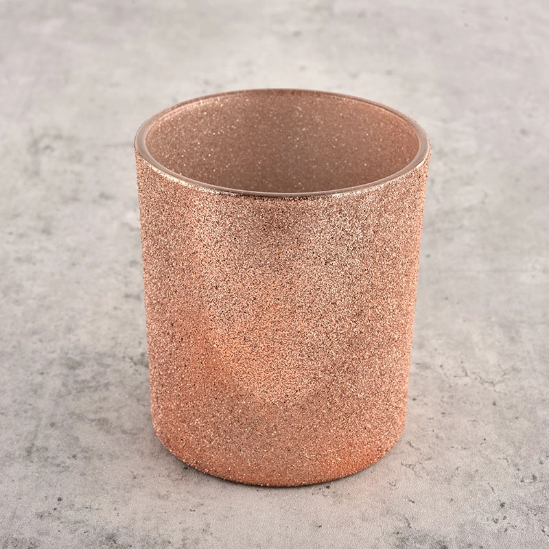 Wholesale frost orange votive glass candle container