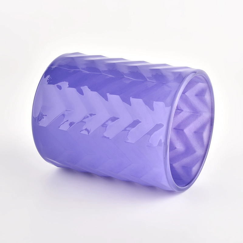 10oz 12oz New design purple glass candle jars wholesale