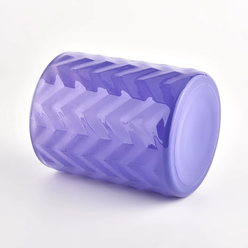 10oz 12oz New design purple glass candle jars wholesale