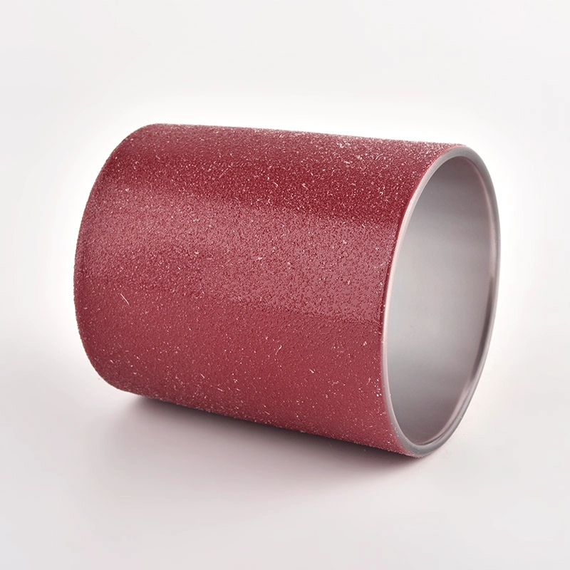 300ml electroplating glass candle vessels red glass jars