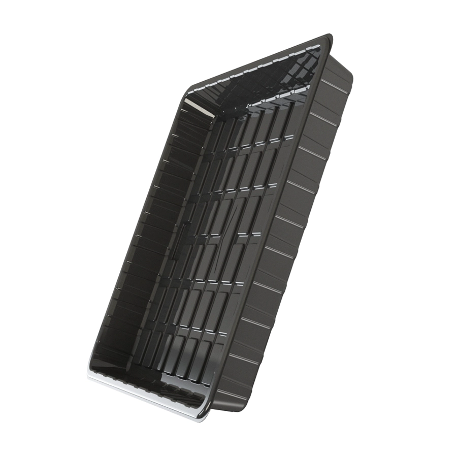 2x4 3x3 4x4 4x8 Deep Black ABS HIPS Kunststoff Indoor Microgreen Flood Water Drain Grow Hydro Tray