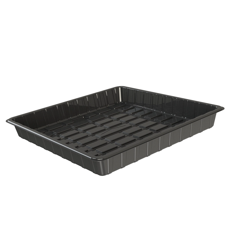 2x4 3x3 4x4 4x8 Deep Black ABS HIPS Kunststoff Indoor Microgreen Flood Water Drain Grow Hydro Tray