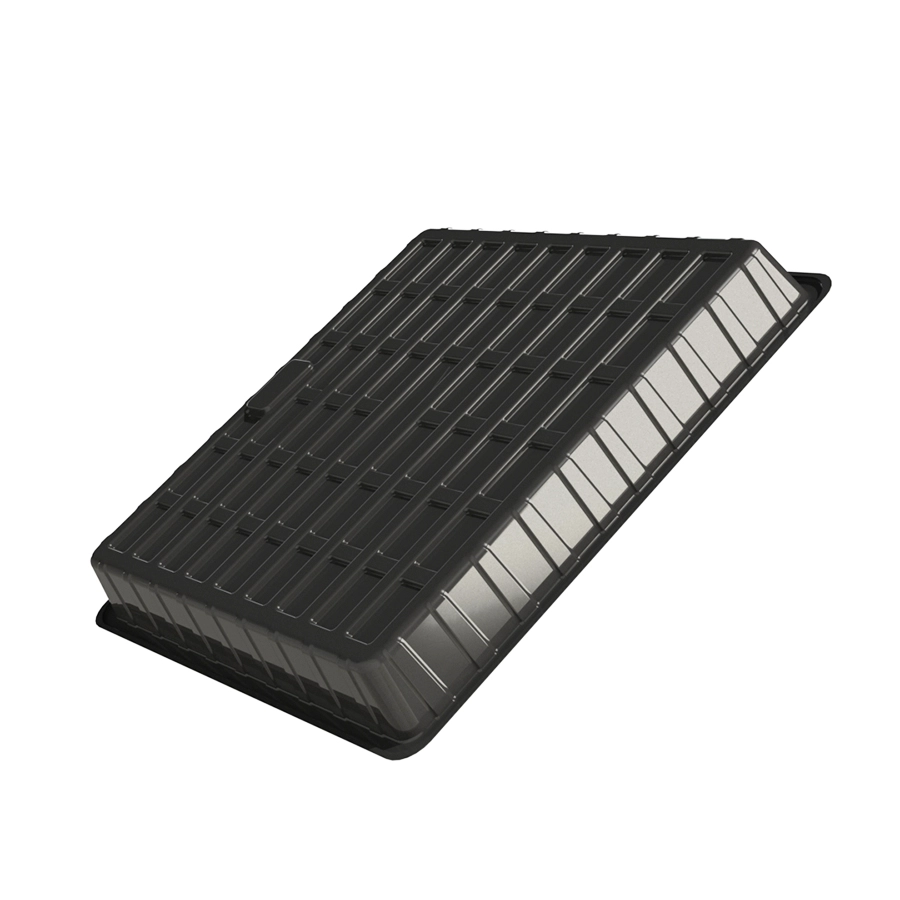 2x4 3x3 4x4 4x8 Deep Black ABS HIPS Kunststoff Indoor Microgreen Flood Water Drain Grow Hydro Tray